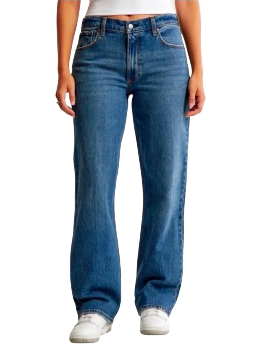 Abercrombie & Fitch Low Rise Baggy Jean Vintage Stretch Denim Relaxed Fit 27 4